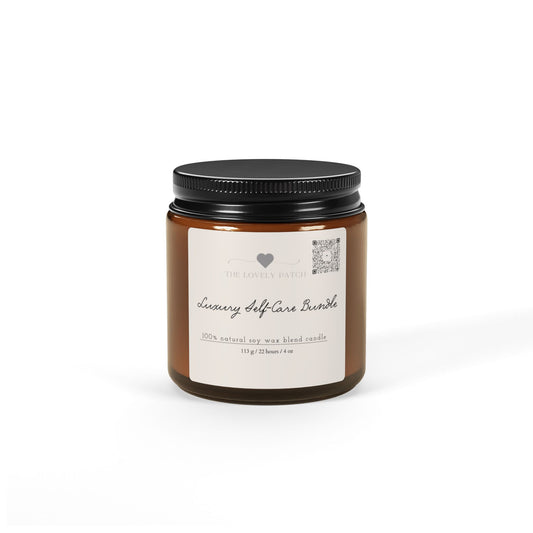 Self-Love positive Affirmation Candle Bundle, Amber Jar, 4 oz